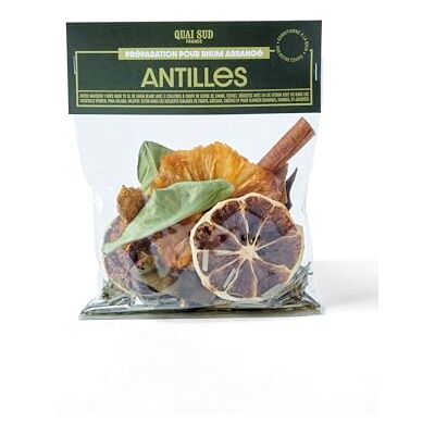 QUAI SUD MÉLANGE ANTILLES (Orange Cannelle) SACHET DOSE 30 g pour 70 cl de rhum - Publicité QUAI SUD MÉLANGE ANTILLES (Orange Cannelle) SACHET DOSE 30 g pour 70 cl de rhum - Publicité