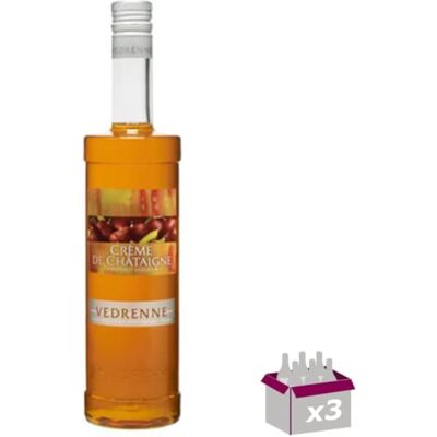 Wine And More Lot de 3 Vedrenne Crème de châtaigne 18° 70cL - Publicité Wine And More Lot de 3 Vedrenne Crème de châtaigne 18° 70cL - Publicité