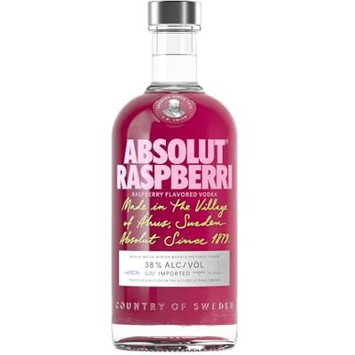 Absolut VODKA Raspberri Vodka aromatisée 38%, 70cl - Publicité Absolut VODKA Raspberri Vodka aromatisée 38%, 70cl - Publicité