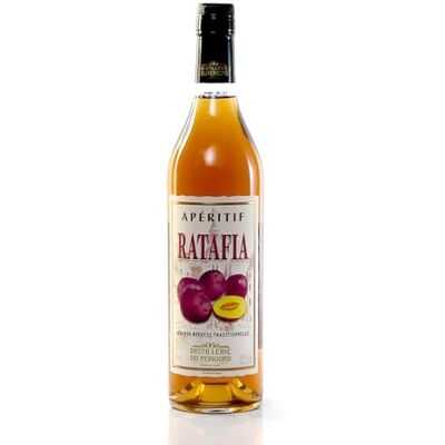 Distillerie du Perigord Ratafia Apéritif à la Prune 15°, 70cl - Publicité Distillerie du Perigord Ratafia Apéritif à la Prune 15°, 70cl - Publicité