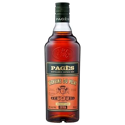 PAGES Liqueur Verveine du Velay Extra PAGÈS 40% 70cl - Publicité PAGES Liqueur Verveine du Velay Extra PAGÈS 40% 70cl - Publicité