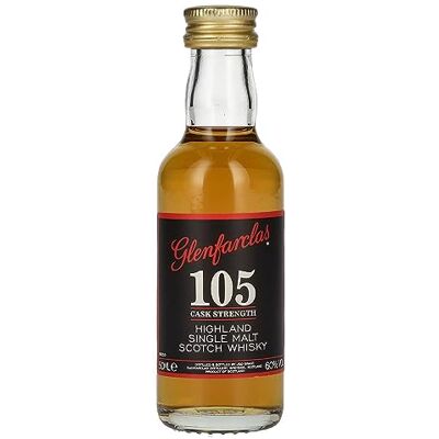 Glenfarclas 105 CASK STRENGTH Highland Single Malt 60% Vol. 0,05l - Publicité Glenfarclas 105 CASK STRENGTH Highland Single Malt 60% Vol. 0,05l - Publicité