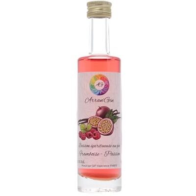 Arran'Gin Framboise-Passion Gin arrangé 29.0° 5 cl - Publicité Arran'Gin Framboise-Passion Gin arrangé 29.0° 5 cl - Publicité