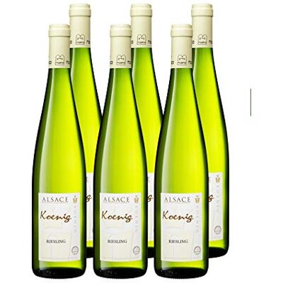 KOENIG Vin blanc Riesling AOC Alsace Casher Vegan 6 bouteilles 75 cl - Publicité KOENIG Vin blanc Riesling AOC Alsace Casher Vegan 6 bouteilles 75 cl - Publicité