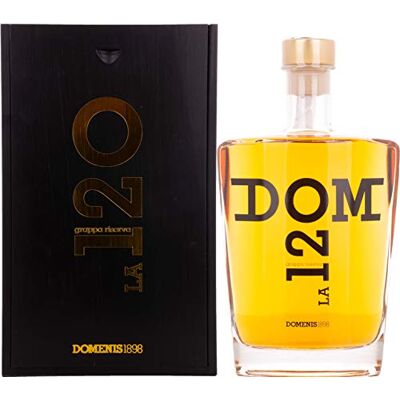 DOMENIS 1898 LA 120 Grappa Riserva 41,2% Vol. 0,7l in Holzkiste - Publicité DOMENIS 1898 LA 120 Grappa Riserva 41,2% Vol. 0,7l in Holzkiste - Publicité