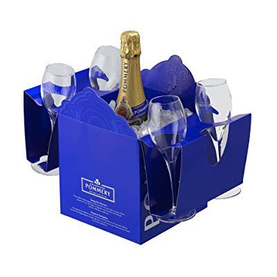 Pommery Champagne Brut Royal Tasting Box 1 Bouteille + 4 Flutes 0.75 L - Publicité Pommery Champagne Brut Royal Tasting Box 1 Bouteille + 4 Flutes 0.75 L - Publicité