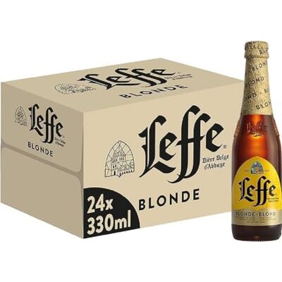 Leffe Blonde Bière Pack 24 Bouteilles 33cl - Publicité Leffe Blonde Bière Pack 24 Bouteilles 33cl - Publicité