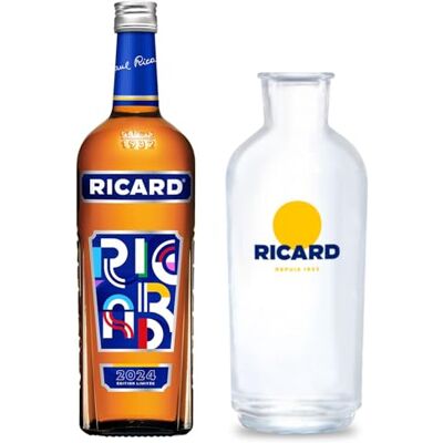 RICARD Pack Pastis de Marseille Edition limitée + Carafe Lehanneur – 40%, 1L - Publicité RICARD Pack Pastis de Marseille Edition limitée + Carafe Lehanneur – 40%, 1L - Publicité