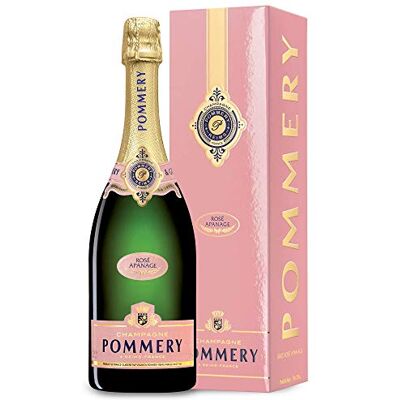 Pommery Champagne Apanage Rose Bouteille avec Etui 75 cl - Publicité Pommery Champagne Apanage Rose Bouteille avec Etui 75 cl - Publicité