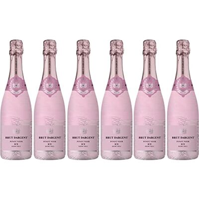 Brut Dargent Ice Pinot Noir Vin effervescent Rosé Demi-Sec Méthode traditionnelle (6 x 0,75 L) - Publicité Brut Dargent Ice Pinot Noir Vin effervescent Rosé Demi-Sec Méthode traditionnelle (6 x 0,75 L) - Publicité