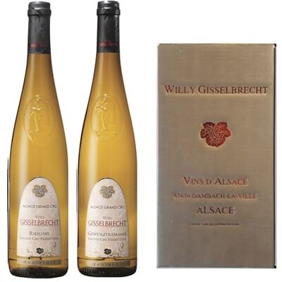 willy Gisselbrecht Coffret 2 Grands crus Riesling et Gewurztraminer Gisselbrecht Direct Domaine - Publicité willy Gisselbrecht Coffret 2 Grands crus Riesling et Gewurztraminer Gisselbrecht Direct Domaine - Publicité