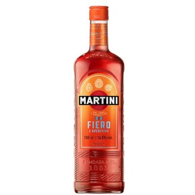 Martini Fiero L'Aperitivo Vermouth Rouge, 14,5% vol., 100cl / 1L, Apéritif doux infusé avec des écorces d'orange espagnoles coupées à la main - Publicité Martini Fiero L'Aperitivo Vermouth Rouge, 14,5% vol., 100cl / 1L, Apéritif doux infusé avec des écorces d'orange espagnoles coupées à la main - Publicité