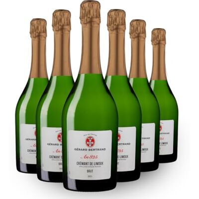 GÉRARD BERTRAND Héritage An 825 Brut blanc Crémant de Limoux 2022 6x75cl Winemaker of the Year 2023, Chardonnay, Chenin blanc, Pinot noir, garde 4-8 ans - Publicité GÉRARD BERTRAND Héritage An 825 Brut blanc Crémant de Limoux 2022 6x75cl Winemaker of the Year 2023, Chardonnay, Chenin blanc, Pinot noir, garde 4-8 ans - Publicité