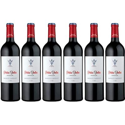 Petites Folies Vin rouge Merlot-Cabernet IGP Pays D'Oc (6 x 0,75 L) - Publicité Petites Folies Vin rouge Merlot-Cabernet IGP Pays D'Oc (6 x 0,75 L) - Publicité
