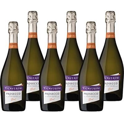 VILAVERONI Prosecco DOC Brut Vin Pétillant Italien Lot de 6 bouteilles x 75cl - Publicité VILAVERONI Prosecco DOC Brut Vin Pétillant Italien Lot de 6 bouteilles x 75cl - Publicité
