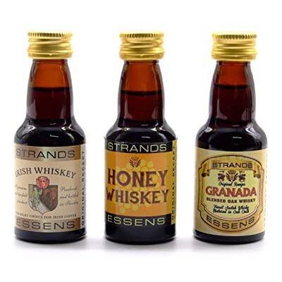 AlcoFermBrew Granada + Honey Whisky + Irish Whisky 3x25 ml sans alcool Essence de Vodka Arôme pour gâteau - Publicité AlcoFermBrew Granada + Honey Whisky + Irish Whisky 3x25 ml sans alcool Essence de Vodka Arôme pour gâteau - Publicité