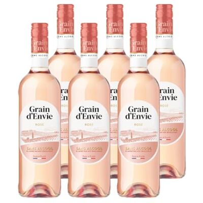 Grain d'Envie Rosé Sans Alcool Lot de 6 bouteilles x 75 cl - Publicité Grain d'Envie Rosé Sans Alcool Lot de 6 bouteilles x 75 cl - Publicité