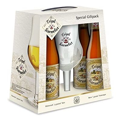 Tripel Karmeliet Bière Coffret 4 Bouteilles 33cl + 1 verre - Publicité Tripel Karmeliet Bière Coffret 4 Bouteilles 33cl + 1 verre - Publicité
