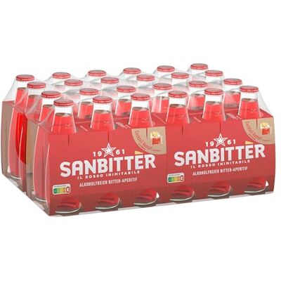 San Pellegrino Sanbitte èr apéritif sans alcool d'Italie Arôme amer doux Fabriqué à partir d'agrumes et d'herbes fines des Alpes, pour boissons mixtes de la marque culte Lot de 24 (24 x 98 ml) - Publicité San Pellegrino Sanbitte èr apéritif sans alcool d'Italie Arôme amer doux Fabriqué à partir d'agrumes et d'herbes fines des Alpes, pour boissons mixtes de la marque culte Lot de 24 (24 x 98 ml) - Publicité