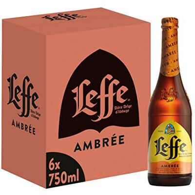 Leffe Ambrée Bière Pack 6 Bouteilles 75cl - Publicité Leffe Ambrée Bière Pack 6 Bouteilles 75cl - Publicité