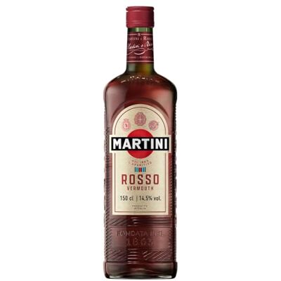 Martini Rosso Vermouth Apéritif Rouge, 14,5% vol., 150cl / 1.5L, Vermouth doux infusé aux herbes régionales - Publicité Martini Rosso Vermouth Apéritif Rouge, 14,5% vol., 150cl / 1.5L, Vermouth doux infusé aux herbes régionales - Publicité