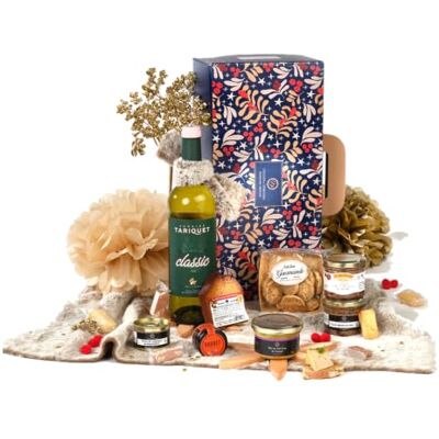 Cellier du Périgord Panier Gourmand Coffret Tariquet Vin IGP Coffret Tariquet Classic vin blanc IGP Côtes de Gascogne 75cl + foie gras, terrines et douceurs du Périgord à offrir - Publicité Cellier du Périgord Panier Gourmand Coffret Tariquet Vin IGP Coffret Tariquet Classic vin blanc IGP Côtes de Gascogne 75cl + foie gras, terrines et douceurs du Périgord à offrir - Publicité