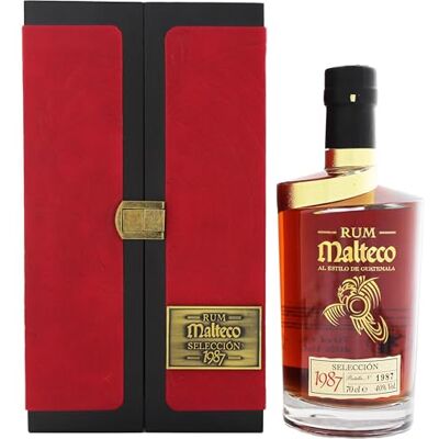 Malteco Rhum en Boîte de Bois Seleccion 1987 700 ml - Publicité Malteco Rhum en Boîte de Bois Seleccion 1987 700 ml - Publicité