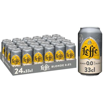 Leffe Blonde 0,0 Boite 4x6x33cl - Publicité Leffe Blonde 0,0 Boite 4x6x33cl - Publicité