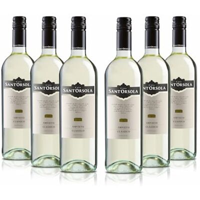 SANT'ORSOLA Orvieto Doc Classico, Issu Des Cépages Toscans Trebbiano Et Grechetto, Goût Sec Avec Une Légère Amertume En Fin De Bouche, 6 Bouteilles De 750 Ml - Publicité SANT'ORSOLA Orvieto Doc Classico, Issu Des Cépages Toscans Trebbiano Et Grechetto, Goût Sec Avec Une Légère Amertume En Fin De Bouche, 6 Bouteilles De 750 Ml - Publicité