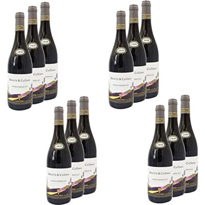 Cave de Tain Lot 12x Vin rouge Crozes Hermitage Monts et Collines Bouteille 750ml - Publicité Cave de Tain Lot 12x Vin rouge Crozes Hermitage Monts et Collines Bouteille 750ml - Publicité