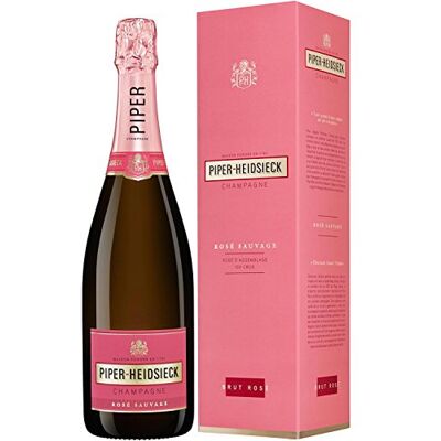 Piper-Heidsieck Champagne Rosé Sauvage 75cl + Etui - Publicité Piper-Heidsieck Champagne Rosé Sauvage 75cl + Etui - Publicité