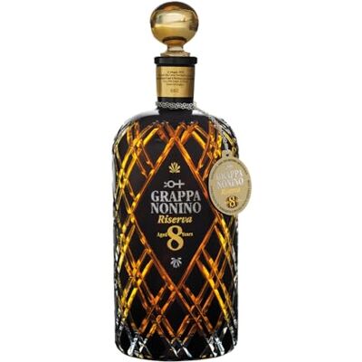 Nonino Grappa Riserva 8 Years Old 43% Vol. 0,7l in Giftbox - Publicité Nonino Grappa Riserva 8 Years Old 43% Vol. 0,7l in Giftbox - Publicité