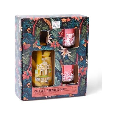 QUAI SUD Coffret rhum arrangez-moi avec 2 verres (Mangue Fruit de la Passion BIO*) - Publicité QUAI SUD Coffret rhum arrangez-moi avec 2 verres (Mangue Fruit de la Passion BIO*) - Publicité