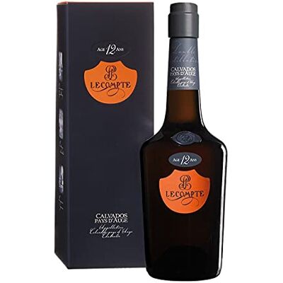 Calvados Lecompte Calvados 12 ans 40% 70cl Made in Calvados - Publicité Calvados Lecompte Calvados 12 ans 40% 70cl Made in Calvados - Publicité