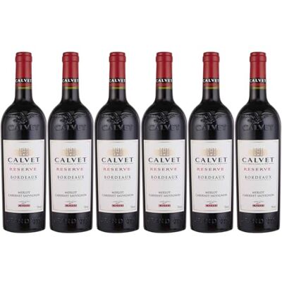 Calvet Réserve Vin rouge Merlot Cabernet Sauvignon, AOP Bordeaux (6 x 0,75L) - Publicité Calvet Réserve Vin rouge Merlot Cabernet Sauvignon, AOP Bordeaux (6 x 0,75L) - Publicité