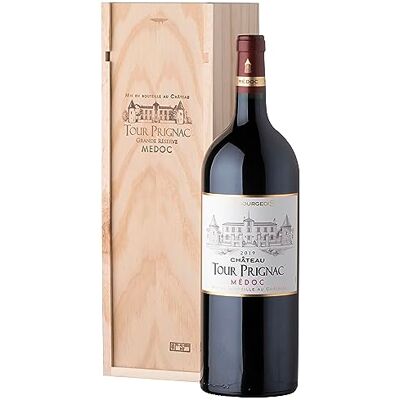 Castel Chateaux Grands Crus Coffret Cadeau Caisse Bois MAGNUM Château Tour Prignac AOP Medoc Cru Bourgeois Vin Rouge 1,5 L - Publicité Castel Chateaux Grands Crus Coffret Cadeau Caisse Bois MAGNUM Château Tour Prignac AOP Medoc Cru Bourgeois Vin Rouge 1,5 L - Publicité