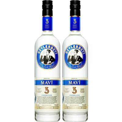 Beylerbeyi Mavi Raki 2 x 100cl Eau de Vie Turque Aromatisée à l'Anis 100% Raisins Frais Sans Sucres Ajoutés Triple Distillation Volume d'Alcool 45% - Publicité Beylerbeyi Mavi Raki 2 x 100cl Eau de Vie Turque Aromatisée à l'Anis 100% Raisins Frais Sans Sucres Ajoutés Triple Distillation Volume d'Alcool 45% - Publicité