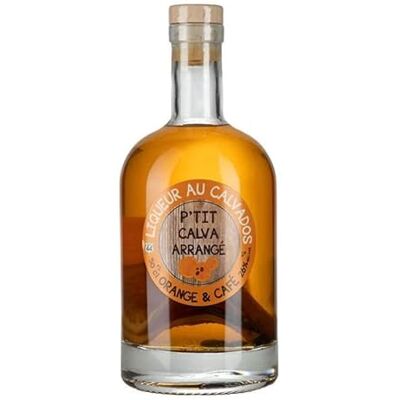P'TIT CALVA ARRANGÉ orange et café "Route 44" Terres Normandes Bouteille 50cl 24% Produits-Normandie - Publicité P'TIT CALVA ARRANGÉ orange et café "Route 44" Terres Normandes Bouteille 50cl 24% Produits-Normandie - Publicité