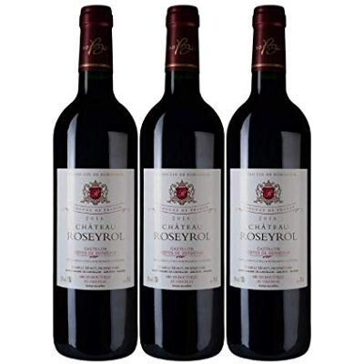 Château Roseyrol Vin rouge Castillon Côtes de Bordeaux 2016 3 bouteilles 75 cl - Publicité Château Roseyrol Vin rouge Castillon Côtes de Bordeaux 2016 3 bouteilles 75 cl - Publicité