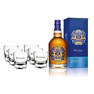 Chivas Regal Pack 18 ans + 6 verres Whisky Ecossais 40%, 70cl - Publicité Chivas Regal Pack 18 ans + 6 verres Whisky Ecossais 40%, 70cl - Publicité