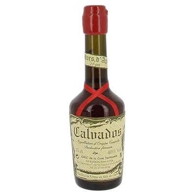 La Cave Normande Calvados AOC Hors d'âge 20 ans Guesdon 42% vol 35 cl - Publicité La Cave Normande Calvados AOC Hors d'âge 20 ans Guesdon 42% vol 35 cl - Publicité