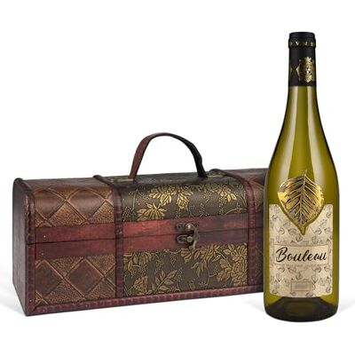 PRiME Bouleau vin blanc Sauvignon Blanc IGP France (0,75 l) en caisse bois style antique - Publicité PRiME Bouleau vin blanc Sauvignon Blanc IGP France (0,75 l) en caisse bois style antique - Publicité