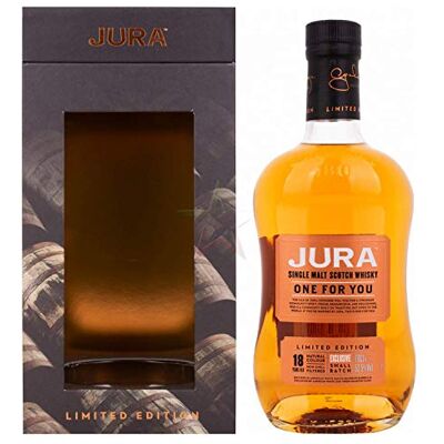 Jura 18 ans One For You Whisky Single Malt 52,5% Alcool Origine : Écosse/ 70 cl - Publicité Jura 18 ans One For You Whisky Single Malt 52,5% Alcool Origine : Écosse/ 70 cl - Publicité