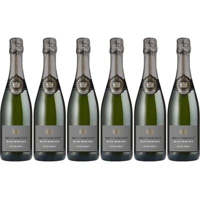 Brut Dargent Blanc de Blancs Extra-Brut Vin Effervescent Chardonnay Blanc de Blancs Extra-Brut Méthode traditionnelle Origine : France (6 x 0.75 L) - Publicité Brut Dargent Blanc de Blancs Extra-Brut Vin Effervescent Chardonnay Blanc de Blancs Extra-Brut Méthode traditionnelle Origine : France (6 x 0.75 L) - Publicité