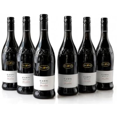 Canti Merlot Terre Siciliane I.G.T., Vin Rouge Italien Sec Sicilien, Saveur Ronde avec un Goût Fruité et des Notes de Chocolat Noir, 6x750 ml - Publicité Canti Merlot Terre Siciliane I.G.T., Vin Rouge Italien Sec Sicilien, Saveur Ronde avec un Goût Fruité et des Notes de Chocolat Noir, 6x750 ml - Publicité