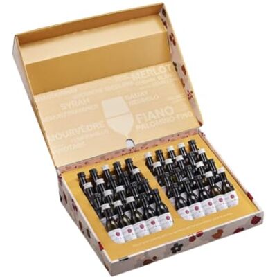 E-TASTING Formation vin WSET Coffret de dégustation de vin Niveau 2 Vin Rouge/Blanc/Rosé Formation œnologie 40 x 50 ml - Publicité E-TASTING Formation vin WSET Coffret de dégustation de vin Niveau 2 Vin Rouge/Blanc/Rosé Formation œnologie 40 x 50 ml - Publicité