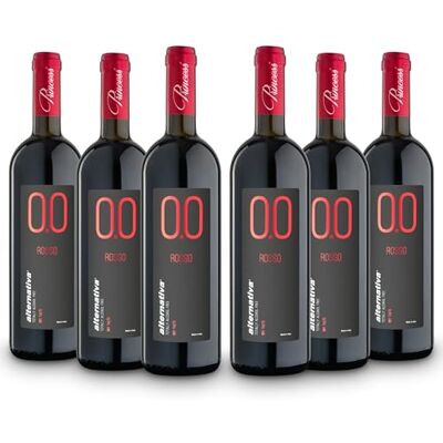 alternativa Rouge Sans Alcool 0.0% Pack de 6 Bouteilles de 750 ml Vin Sec Italien Premium Désalcoolisé Parfait pour les Célébrations et Cadeaux - Publicité alternativa Rouge Sans Alcool 0.0% Pack de 6 Bouteilles de 750 ml Vin Sec Italien Premium Désalcoolisé Parfait pour les Célébrations et Cadeaux - Publicité