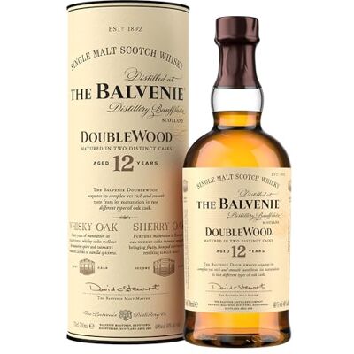 The Balvenie DoubleWood 12 Year Old Single Malt Scotch Whisky, 70cl, 40% - Publicité The Balvenie DoubleWood 12 Year Old Single Malt Scotch Whisky, 70cl, 40% - Publicité