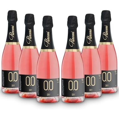 alternativa Rosé Sec Mousseux Sans Alcool 0.0% Pack de 6 Bouteilles de 750 ml Bulles Italiennes Désalcoolisé Premium Idéal pour Célébrations et Cadeaux - Publicité alternativa Rosé Sec Mousseux Sans Alcool 0.0% Pack de 6 Bouteilles de 750 ml Bulles Italiennes Désalcoolisé Premium Idéal pour Célébrations et Cadeaux - Publicité