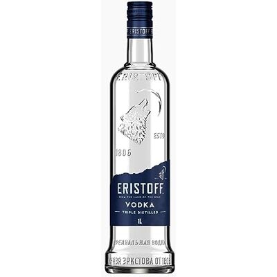 Wine And More ERISTOFF Vodka Premium, 37,5 % Vol, 100cL / 1L, Filtrée au Charbon, Spirit Vodka Triple Distillée - Publicité Wine And More ERISTOFF Vodka Premium, 37,5 % Vol, 100cL / 1L, Filtrée au Charbon, Spirit Vodka Triple Distillée - Publicité